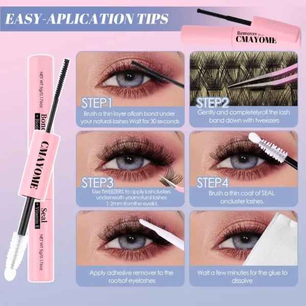 Eyelash Extension Kit Bond Seal Glue Remover Tweezer - Image 4