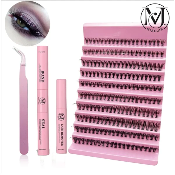 Eyelash Extension Kit - 200 Clusters with Glue & Tools