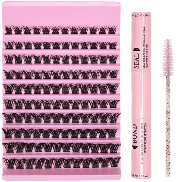 Eyelash Extension Kit - 120pcs D Curl Lashes & Adhesive - Image 5