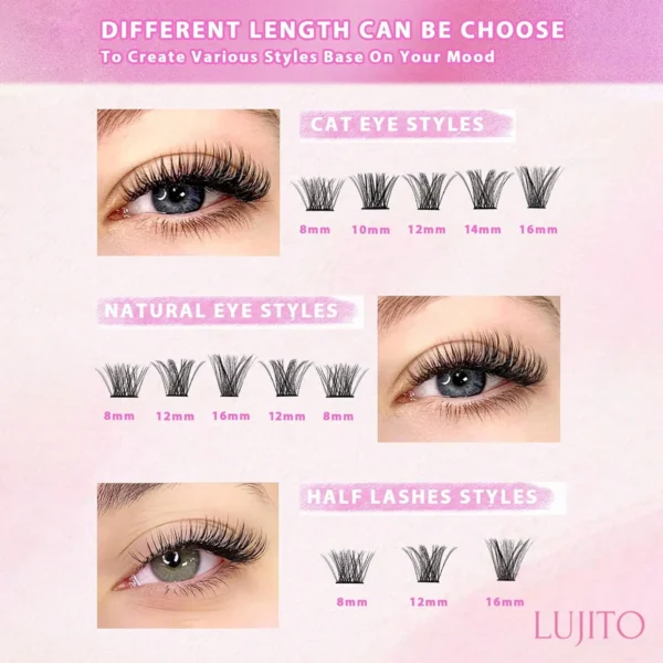 Eyelash Extension Kit – 200pcs D Curl Lashes & Glue - Image 5