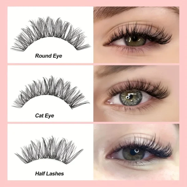Eyelash Extension Kit - 200 Clusters with Glue & Tools - Image 4