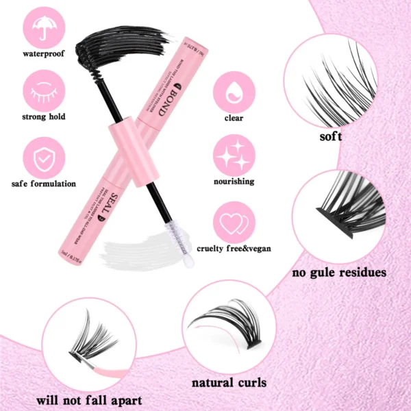 Eyelash Extension Kit: 200PCS Lashes, Bond & Seal Tools - Image 4