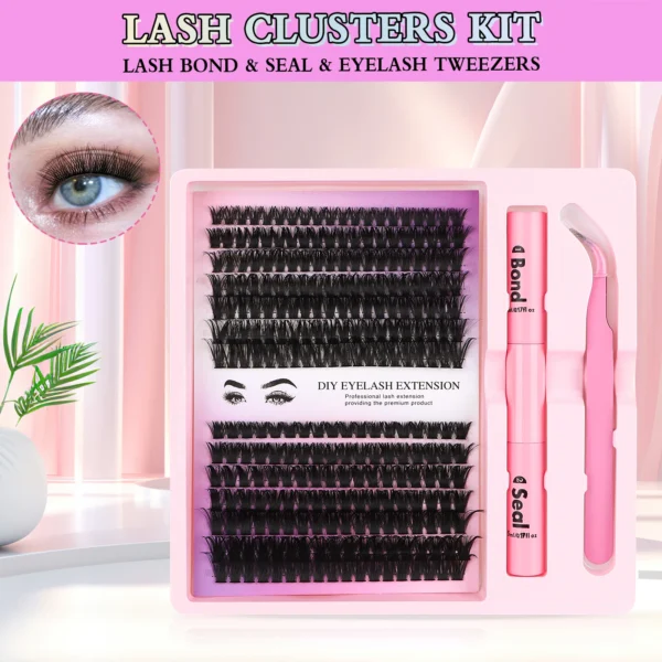 Eyelash Extension Kit - DIY Clusters with Bond & Seal. - Image 2