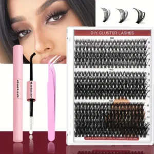 Eyelash Extension Kit – 30D-50D Wispy Lashes with Bond