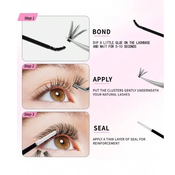 Eyelash Extension Kit with Glue & Tweezers - Image 6