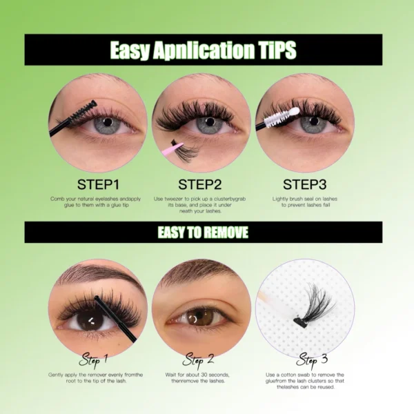 Eyelash Extension Kit - 80D Fluffy Volume Lashes & Glue - Image 5