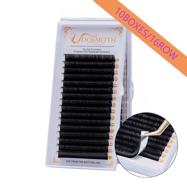 Eyelash Extension Kit: 10 Boxes Mink Lashes 7-16mm