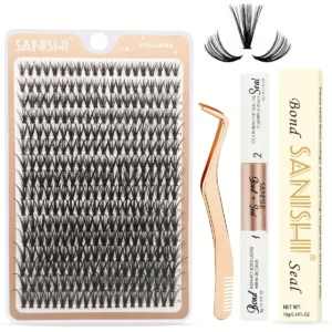 Eyelash Extension Kit – 320Pcs with Adhesive & Sealant