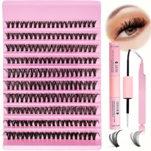 Eyelash Extension Kit With 200pcs Clusters 8-16mm Bond Seal