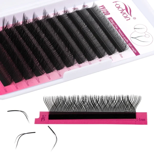 Eyelash Extension Kit Fox Eyes L-curl Premade Fans - Image 4