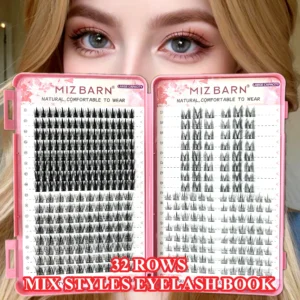 Eyelash Extension Kit: 32 Rows Individual Cluster Lashes