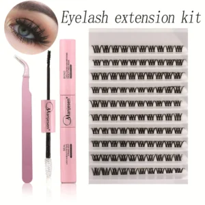 Eyelash Extension Kit 120Pcs Bond Seal DIY Tools Clustering