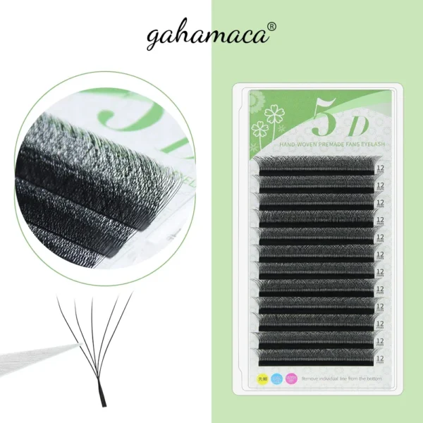 Eyelash Extension Kit: 5D W Shape, Premade Volume Fans
