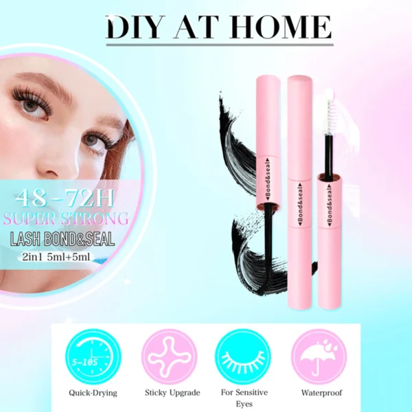 Eyelash Extension Kit with Waterproof Bond & Tweezers - Image 4