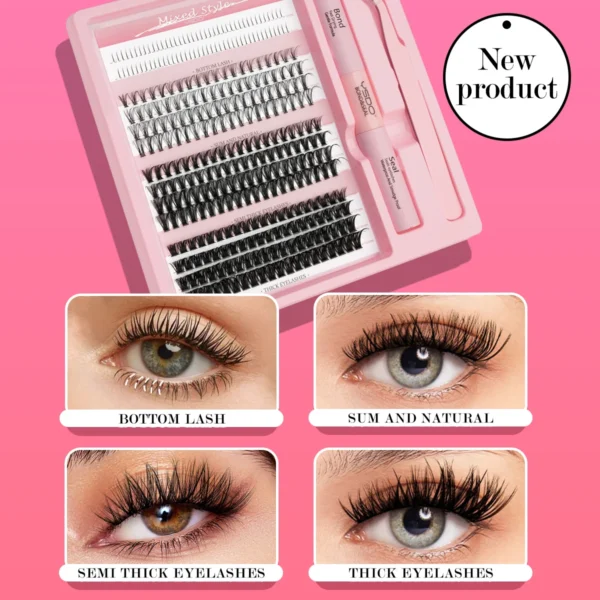 Eyelash Extension Kit: Lash Clusters with Bond & Seal - Image 4